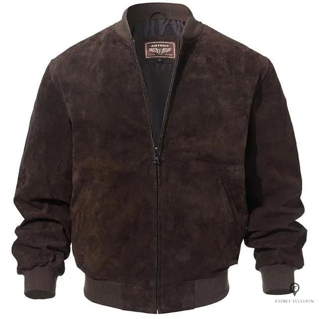 Blouson Aviateur Homme Cuir de Porc (Noir)