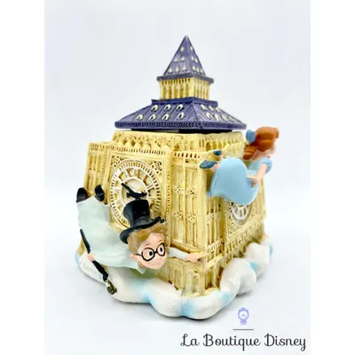 Boite résine Peter Pan Disney vintage Big Ben Wendy Jean Michel