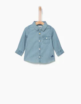 Chemise faded blue esprit jean bébé garçon 