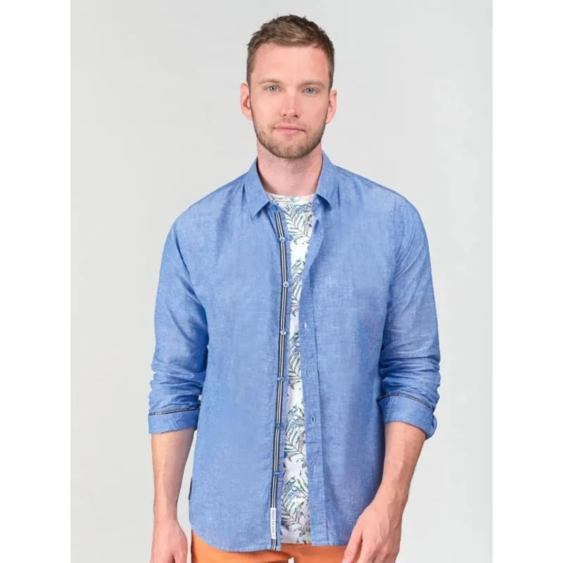 Chemise imprimée blackpool stretch bleu homme - Jack & Jones | wimod