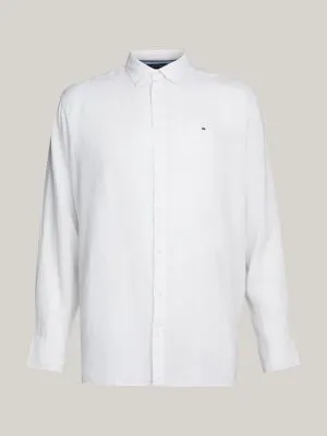 Chemise Plus en lin teint avec des pigments | Blanc | Tommy Hilfiger