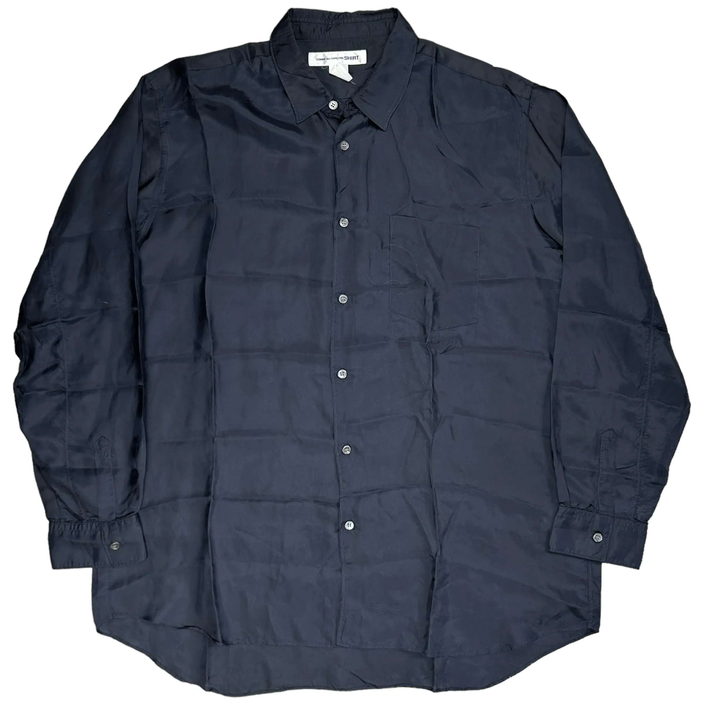 Comme des Garcons Shirt Wrinkled Cupro Shirt