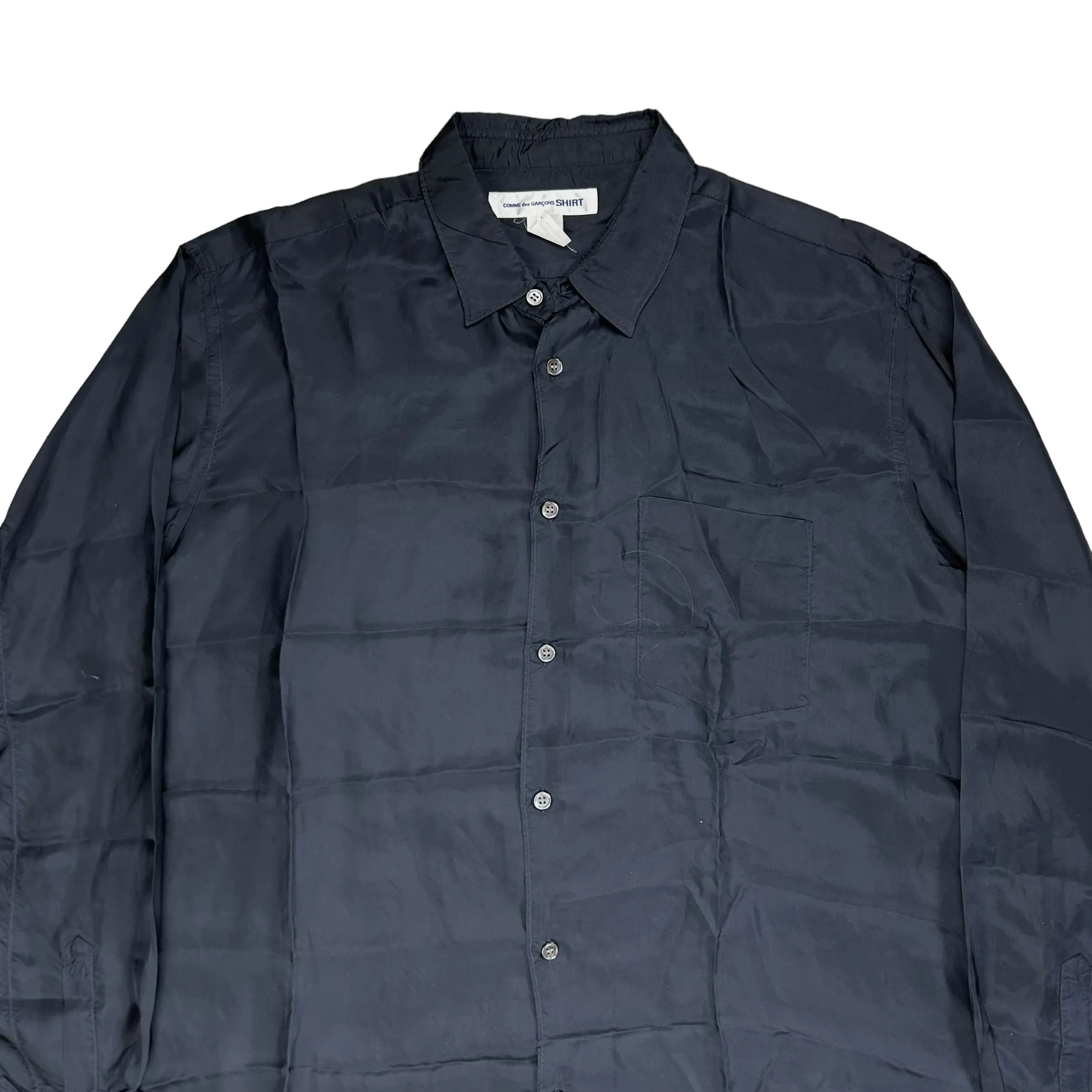 Comme des Garcons Shirt Wrinkled Cupro Shirt