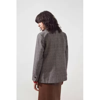 Debby - Veste blazer en laine à carreaux - SUNCOO