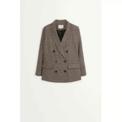 Debby - Veste blazer en laine à carreaux - SUNCOO