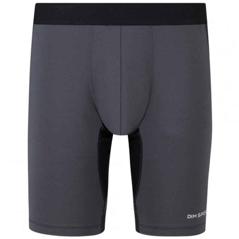 DIM Boxer Long Homme Microfibre SHORT Gris acier