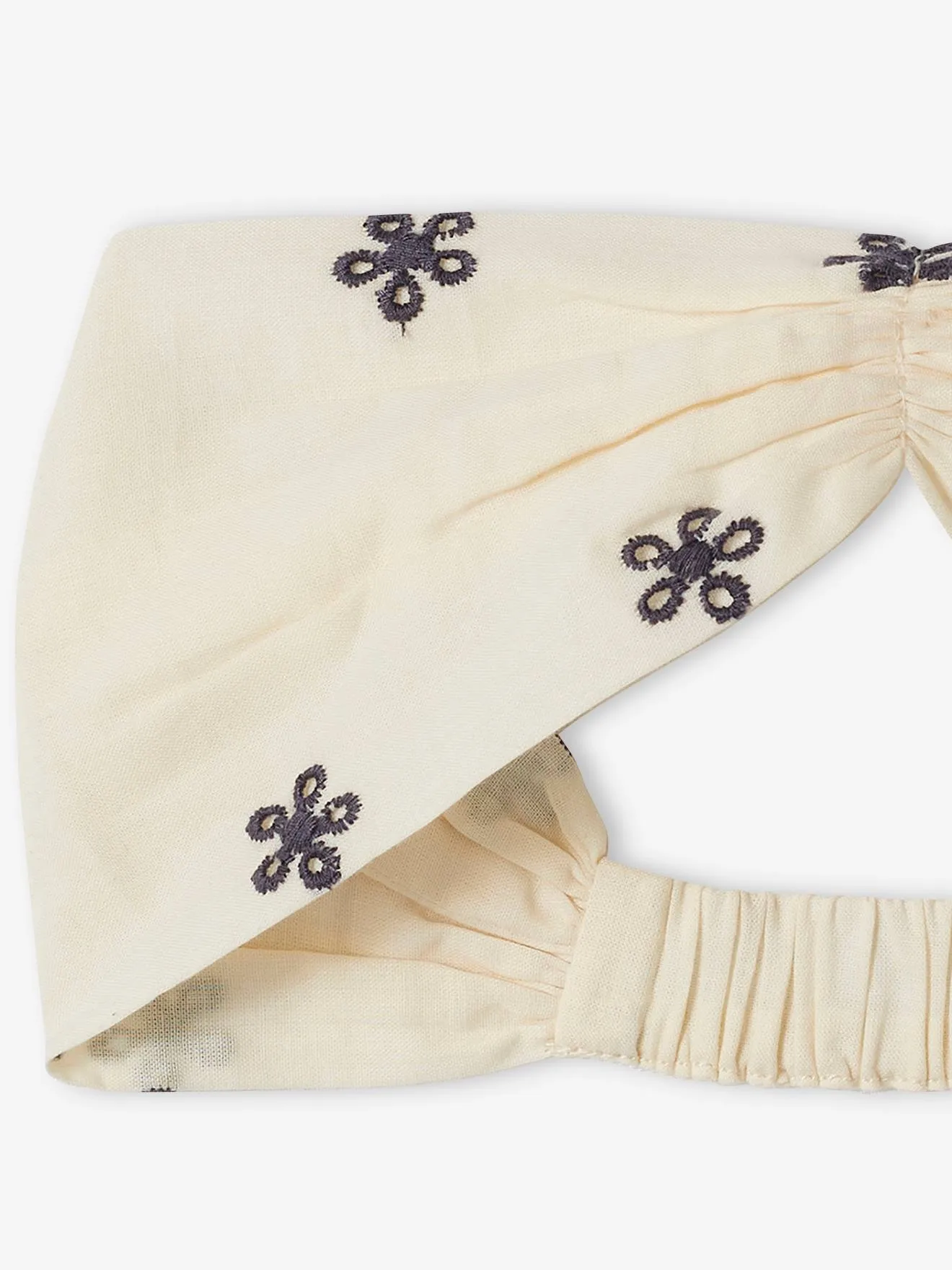 Ensemble bébé robe brodée, bloomer et bandeau assorti écru - Vertbaudet