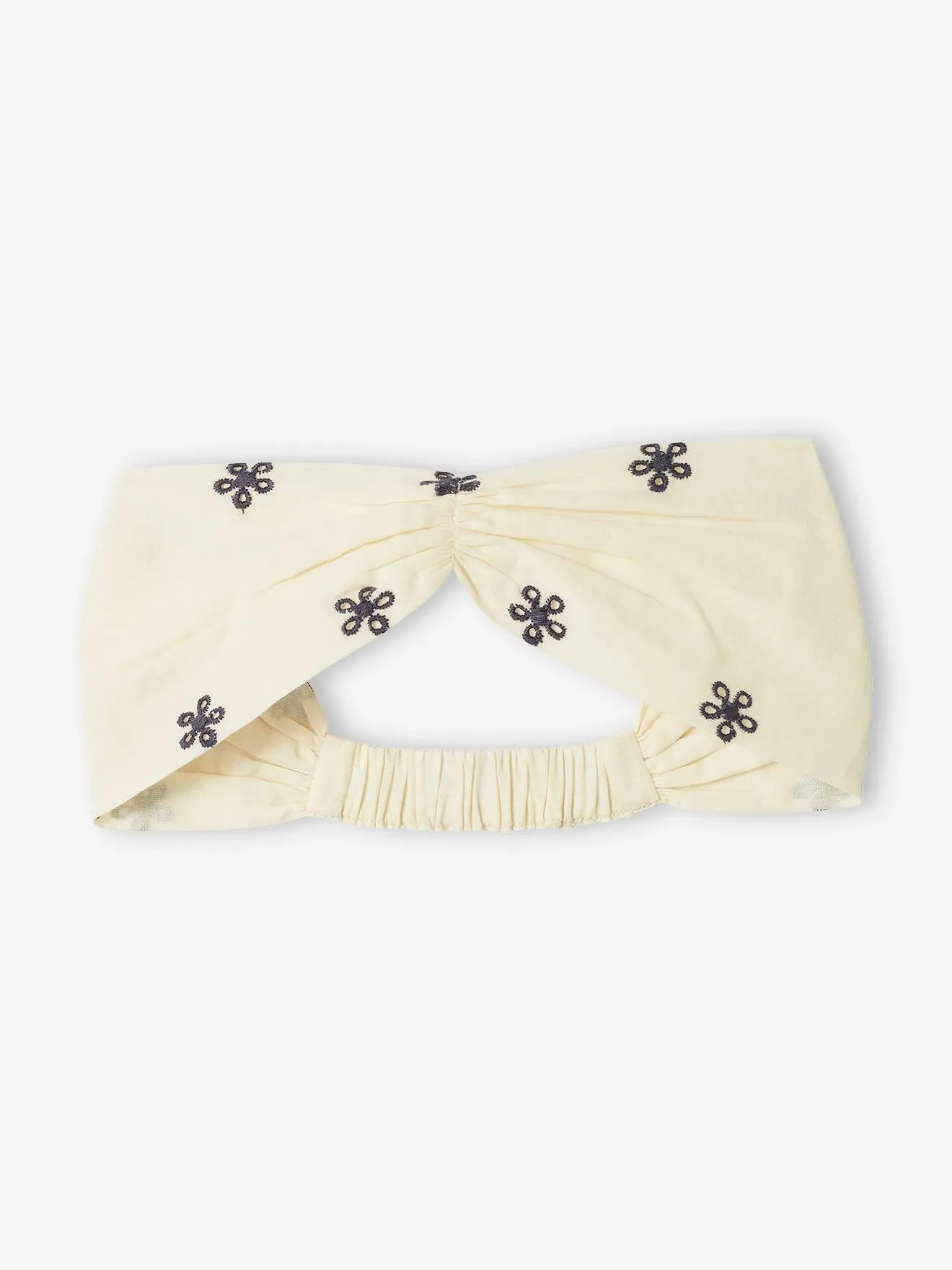 Ensemble bébé robe brodée, bloomer et bandeau assorti écru - Vertbaudet