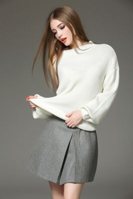 Ensemble pullover knitwear et jupe pour femme tendance printemps