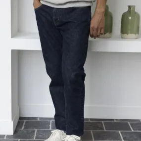 Jean denim brut coupe fuselée végan coton - modèle Tapered denim - FAGUO