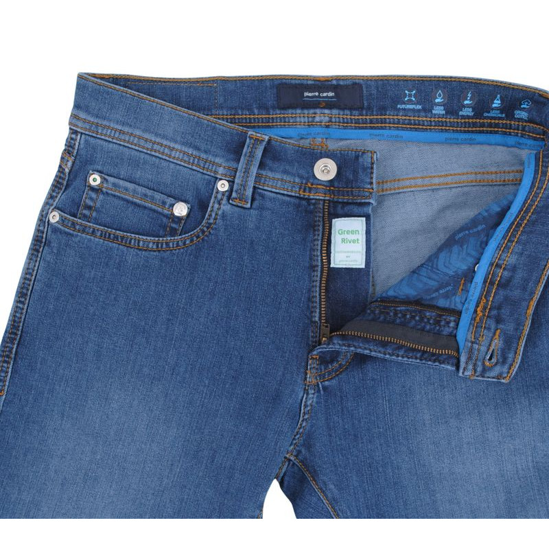 jean homme PIERRE CARDIN Futureflex bleu clair 8037