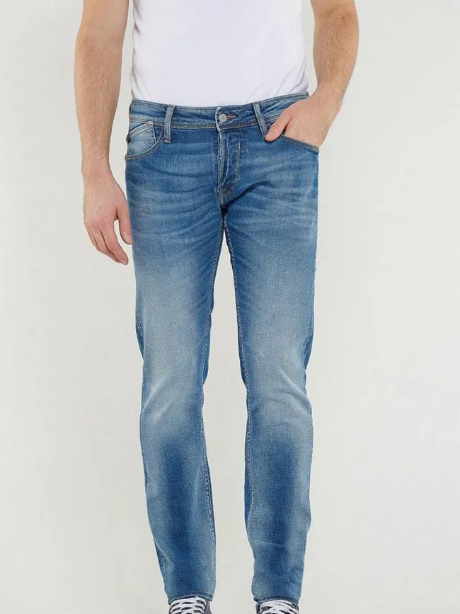 Jean slim ajusté 700/11 basic bleu homme - Le Temps Des Cerises | wimod