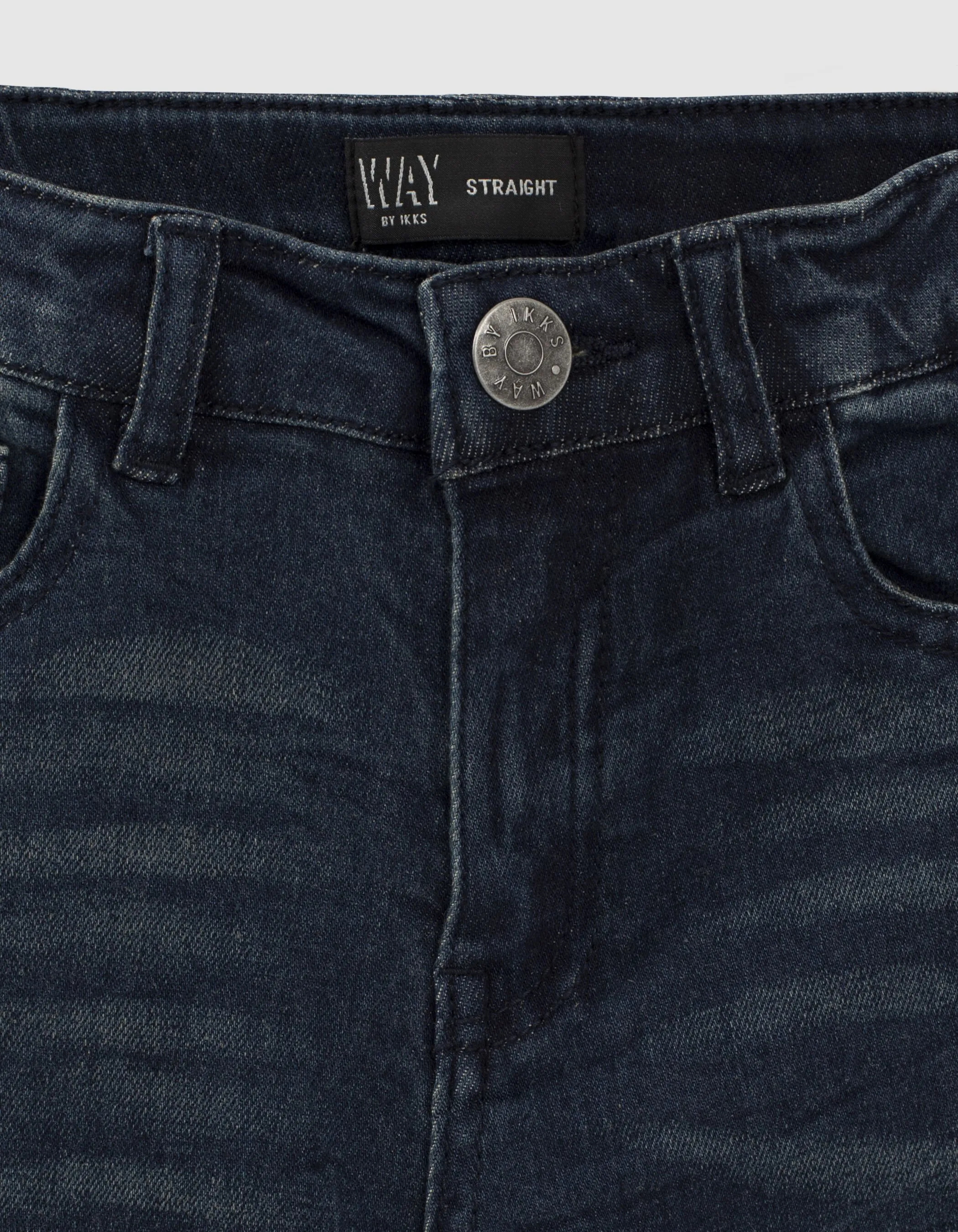 Jean straight blue vintage usures placées garçon 