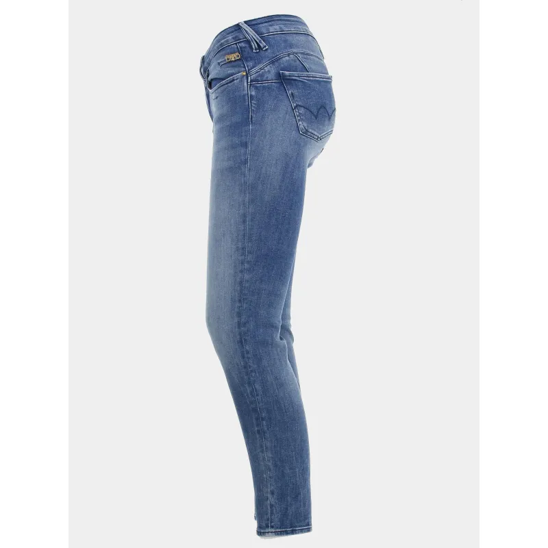 Jean taille mi-haute slim bleu femme - Le Temps Des Cerises | wimod