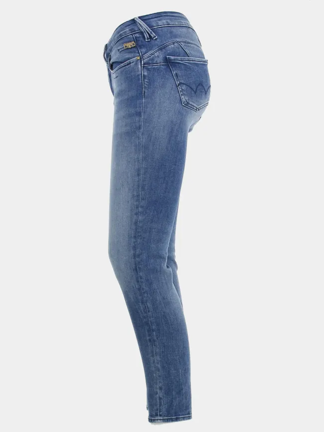 Jean taille mi-haute slim bleu femme - Le Temps Des Cerises | wimod