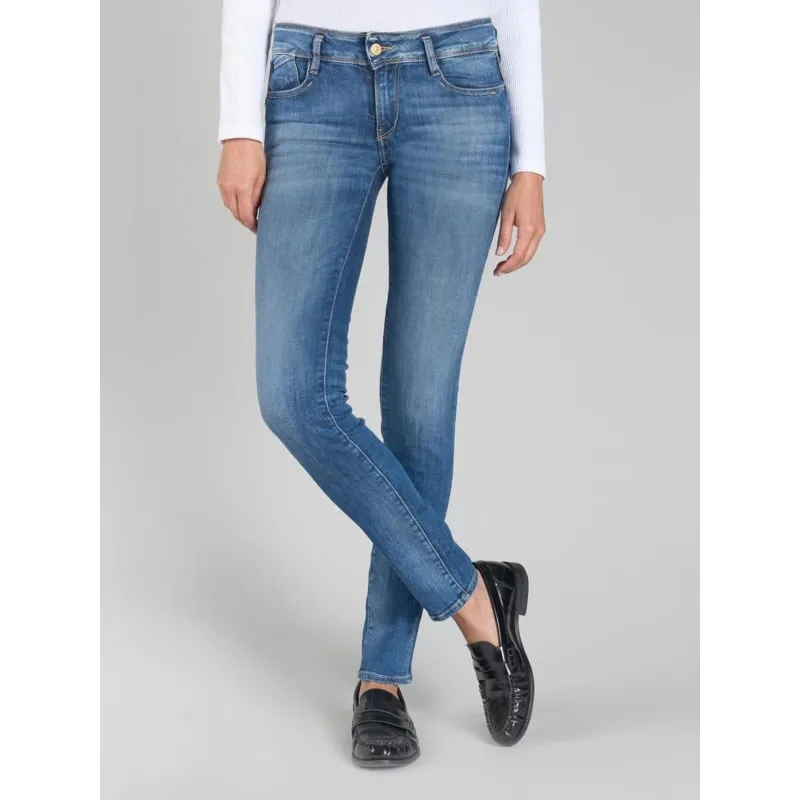 Jean taille mi-haute slim bleu femme - Le Temps Des Cerises | wimod