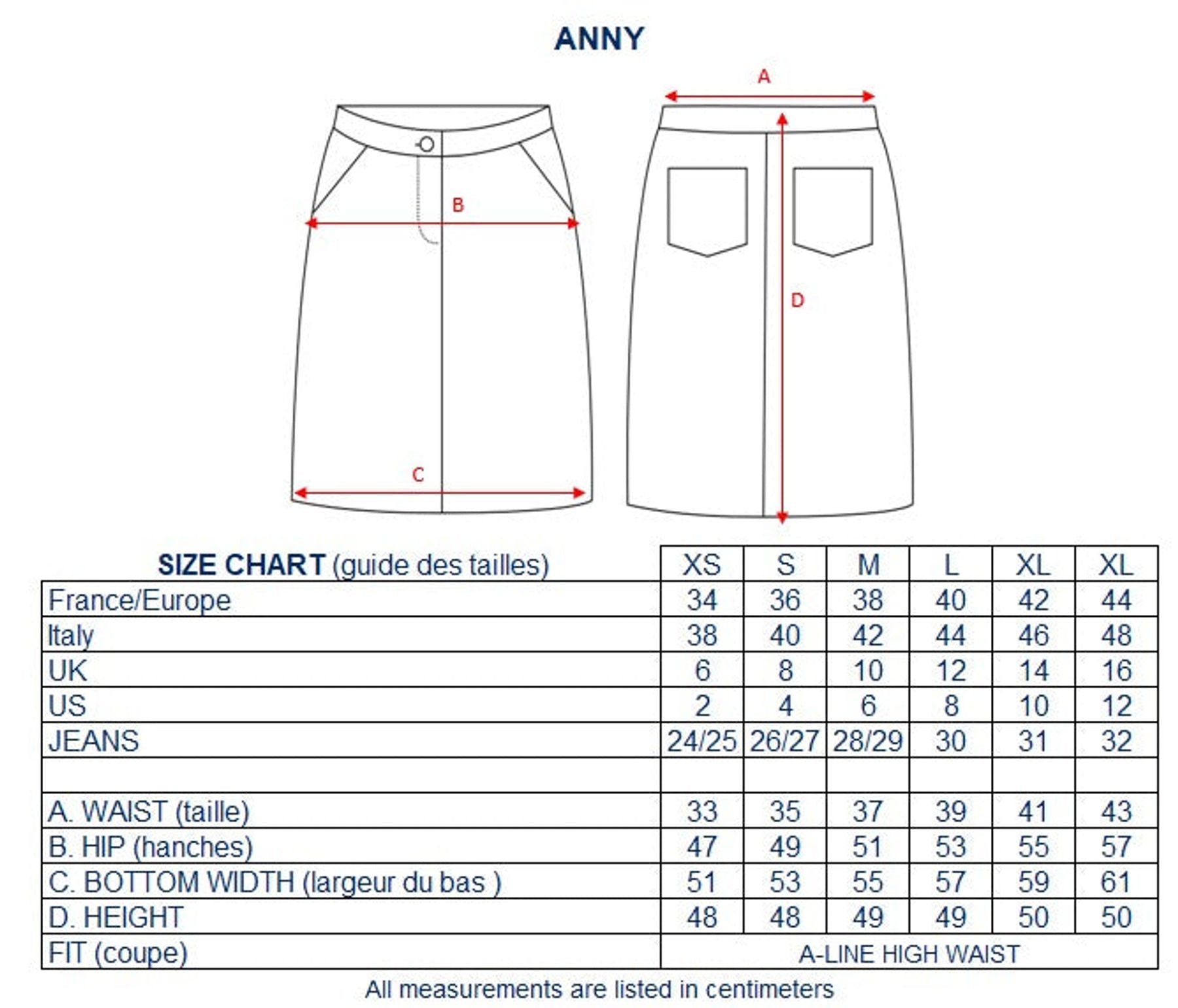 Jupe Anny blanc crème coton