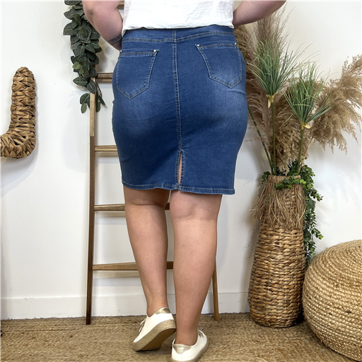 Jupe En Jean Voggo Denim - Bleu Clair