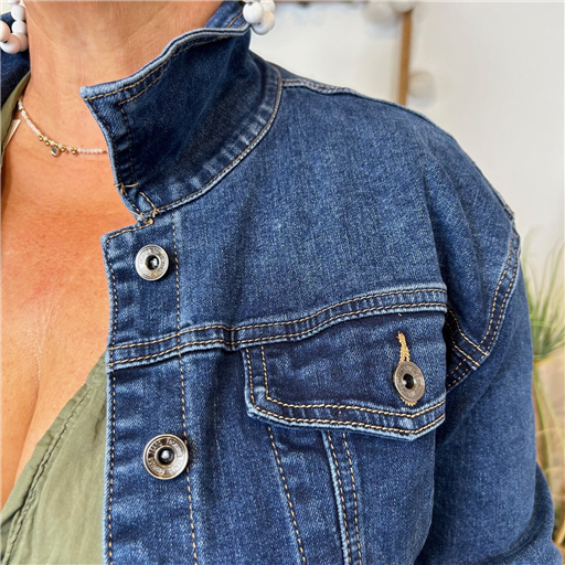 L203- Veste Jean Voggo (T42-T50) (denim foncé) - Bleu Clair