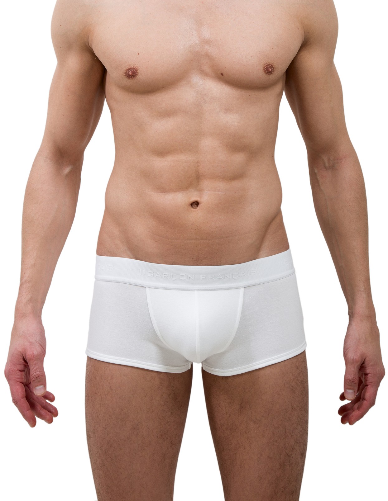 Le Boxer tout blanc - Garçon Français : vente shorty boxers homme G...