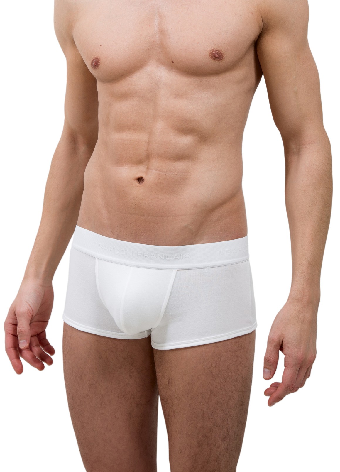 Le Boxer tout blanc - Garçon Français : vente shorty boxers homme G...