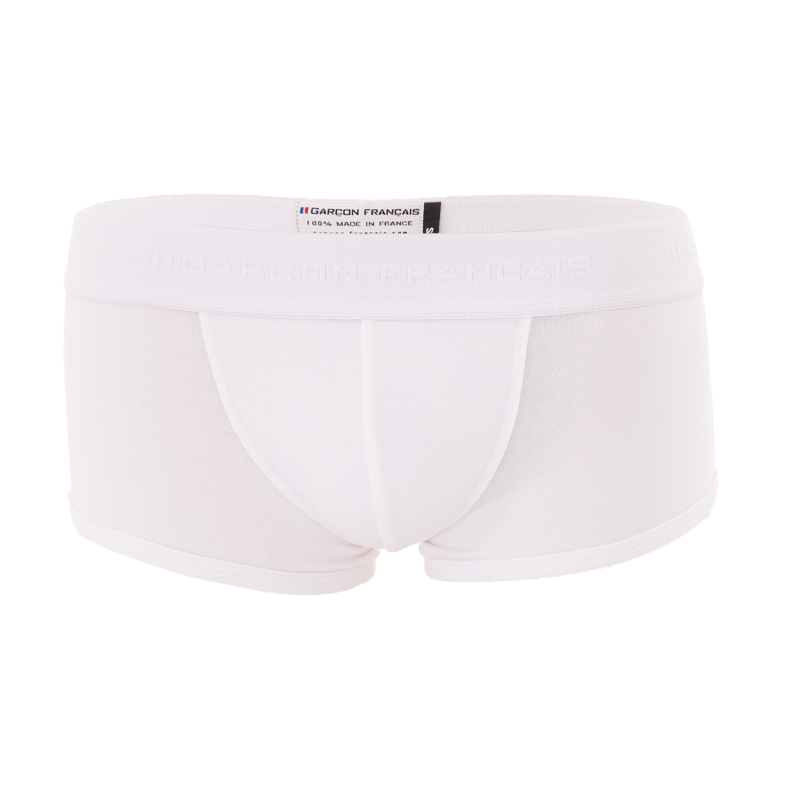 Le Boxer tout blanc - Garçon Français : vente shorty boxers homme G...