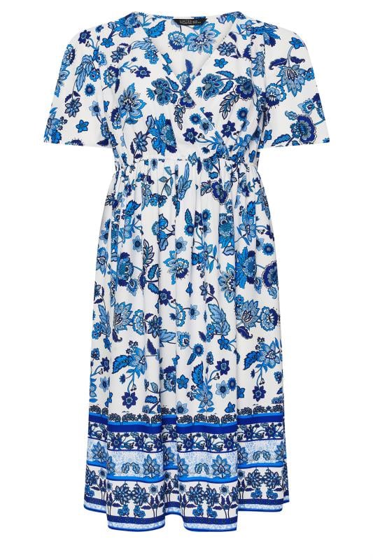 LIMITED COLLECTION - Robe Midaxi Bleue & Blanche Floral