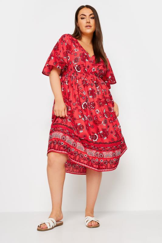 LIMITED COLLECTION - Robe Midaxi Rouge Floral