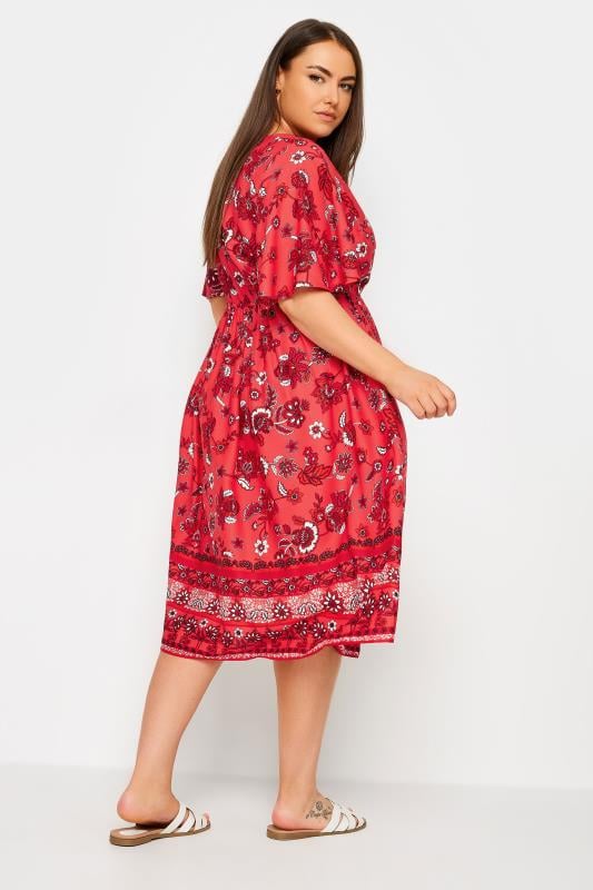 LIMITED COLLECTION - Robe Midaxi Rouge Floral