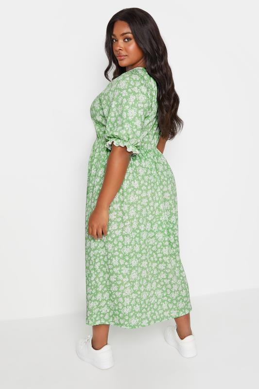 LIMITED COLLECTION - Robe Midaxi Verte Floral Vintage