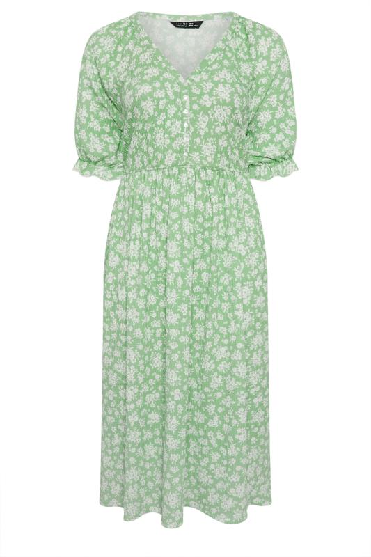 LIMITED COLLECTION - Robe Midaxi Verte Floral Vintage