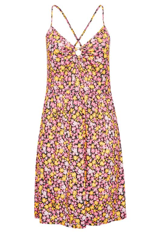 LIMITED COLLECTION - Robe Midi Rose & Jaune Floral