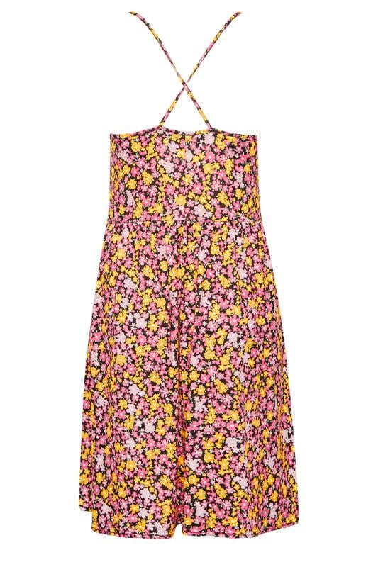 LIMITED COLLECTION - Robe Midi Rose & Jaune Floral