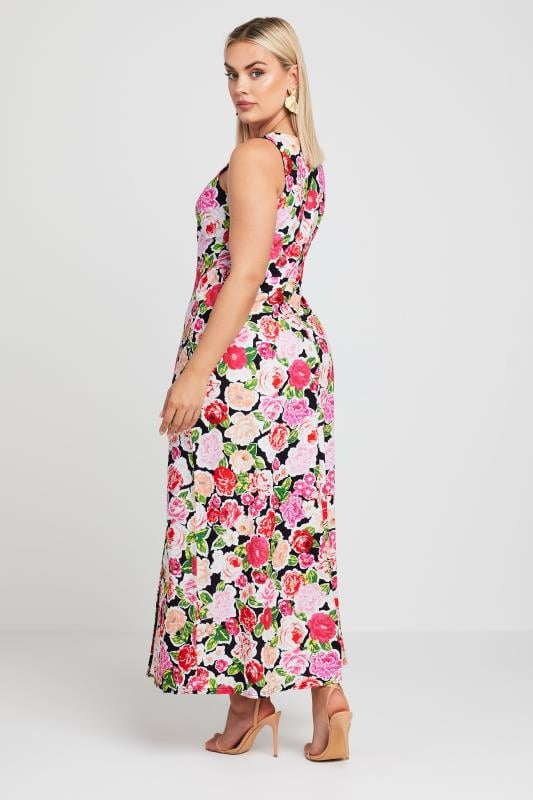 LIMITED COLLECTION - Robe Noire Maxi Floral Rose