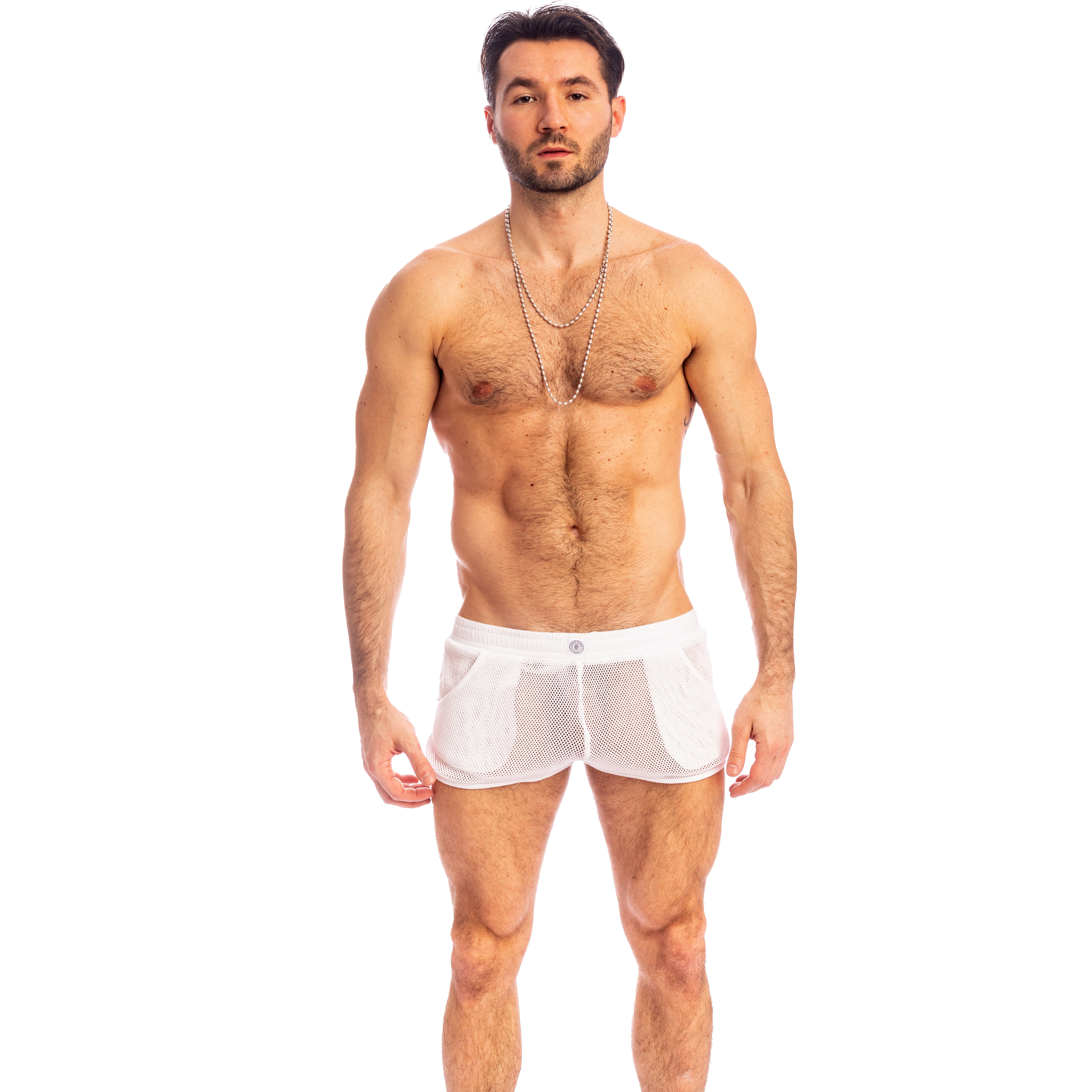 Madrague - Short Sport Blanc - L'Homme Invisible : vente short homm...