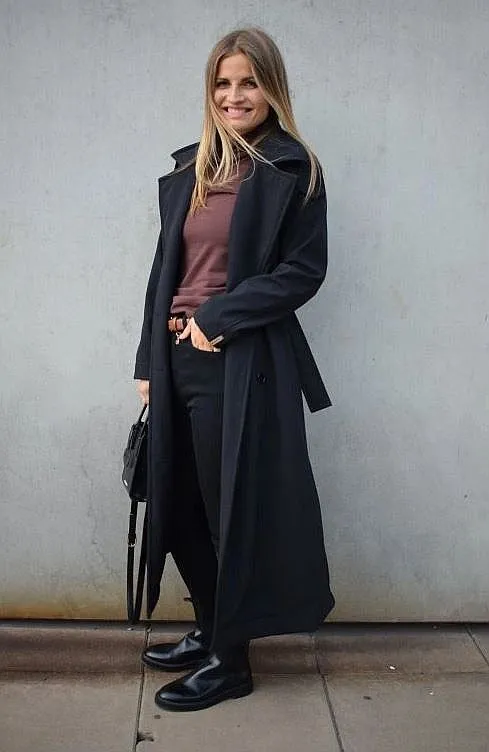 manteau M.ASCH-Be original Long Trench Coat - Black - women´s