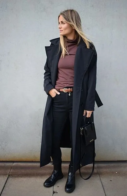 manteau M.ASCH-Be original Long Trench Coat - Black - women´s