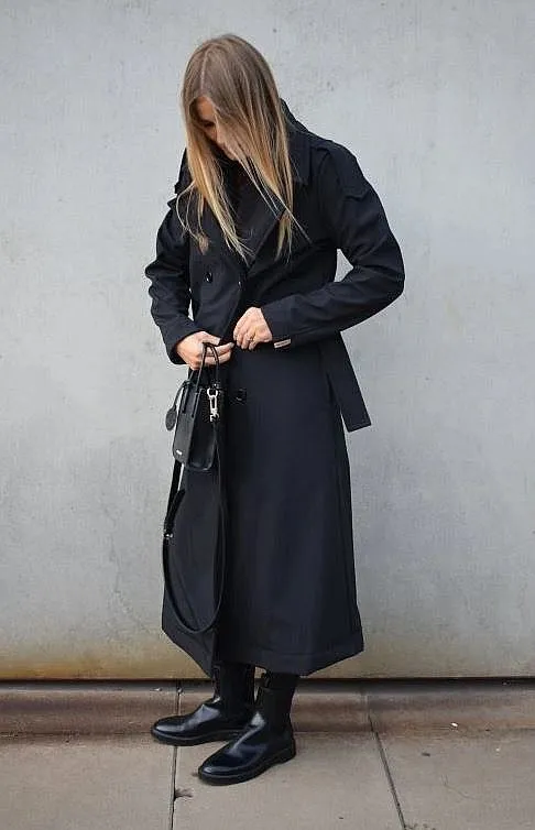 manteau M.ASCH-Be original Long Trench Coat - Black - women´s