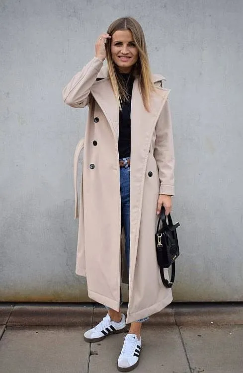 manteau M.ASCH-Be original Long Trench Coat - Cream - women´s