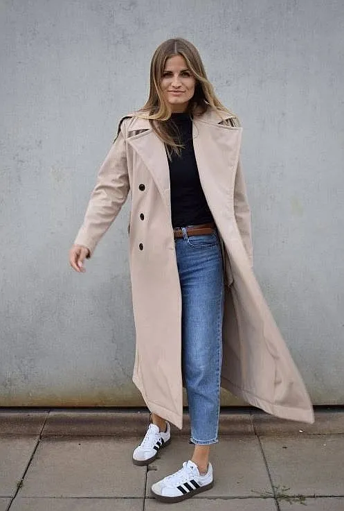 manteau M.ASCH-Be original Long Trench Coat - Cream - women´s