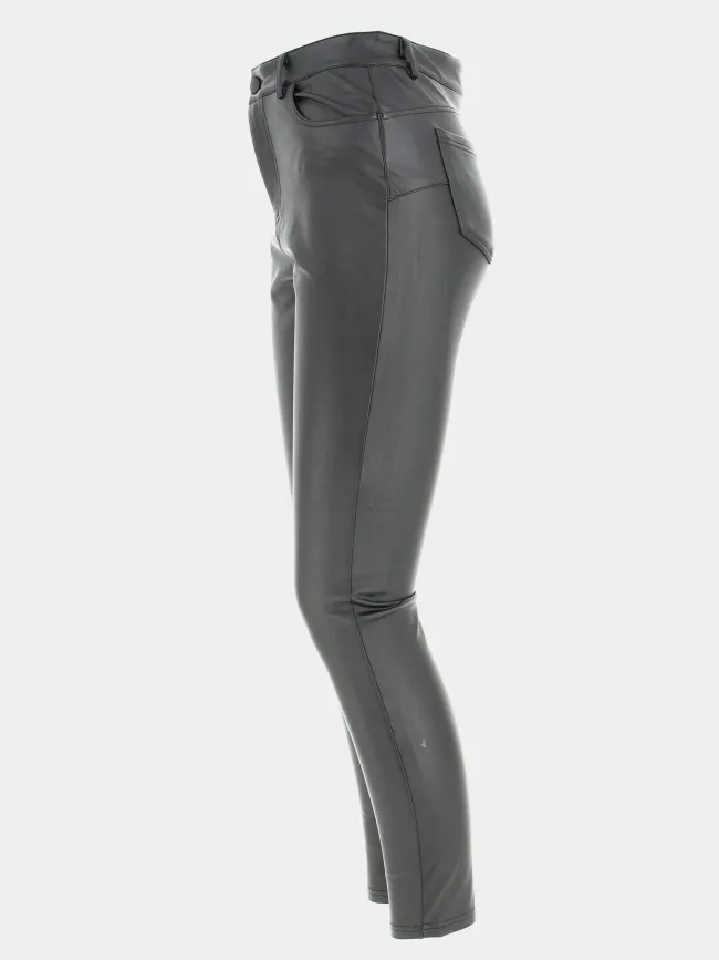 Pantalon slim enduit nico noir femme - Tiffosi | wimod