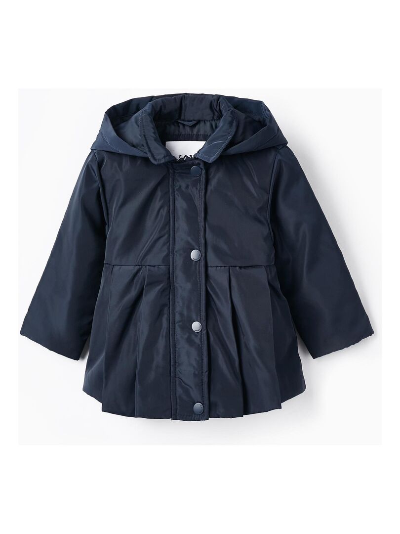 Parka à capuche maxi nature 'Zippy' - Bleu foncé