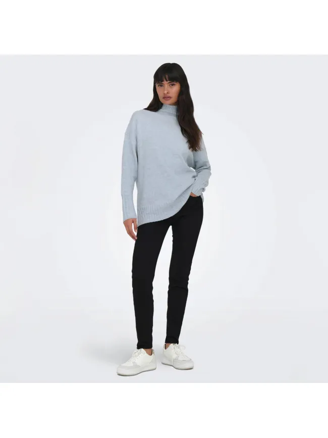 Pull col montant gabriel bleu clair femme - Only | wimod