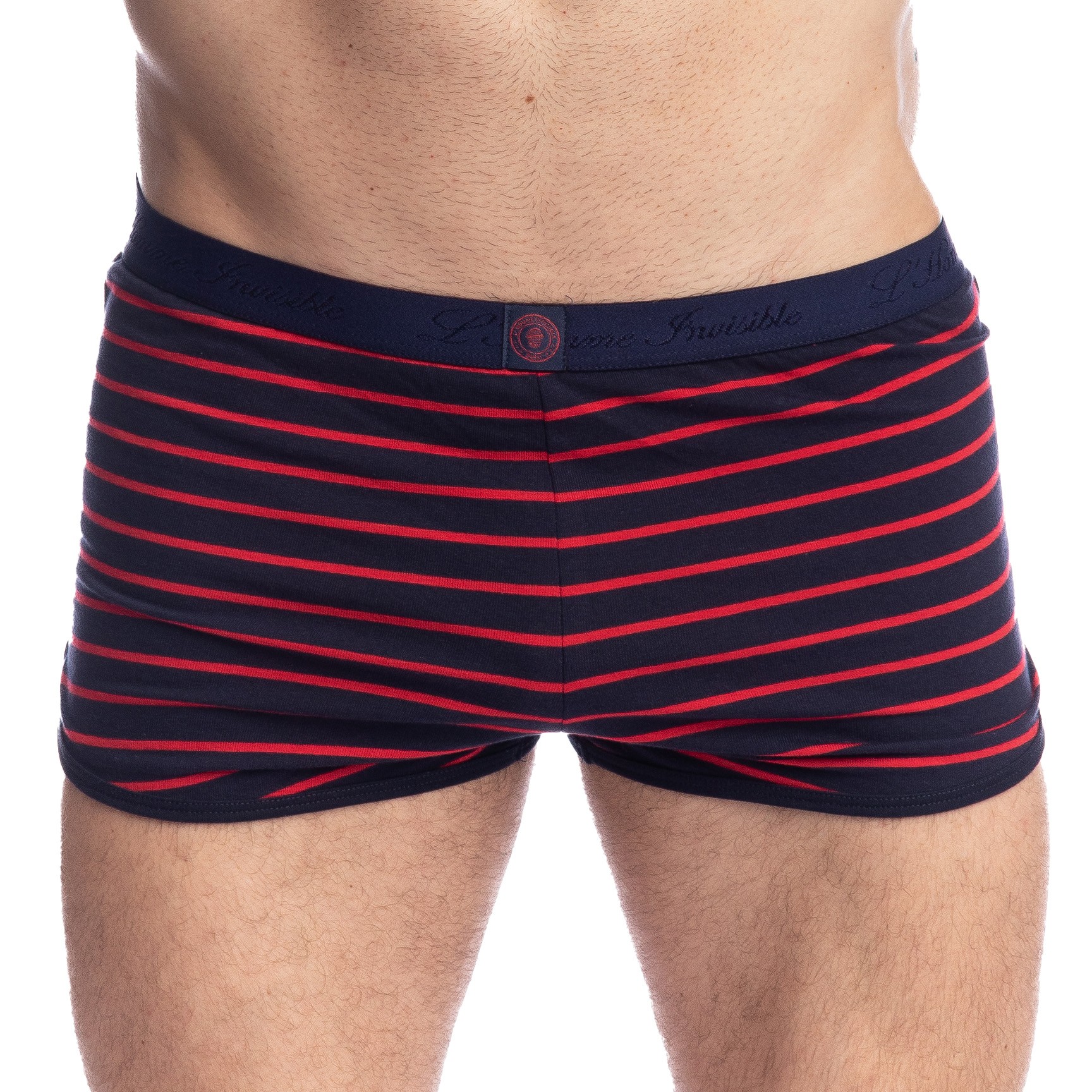 Querelle de Brest - Short Freedom bleu marine et rouge - L'Homme In...