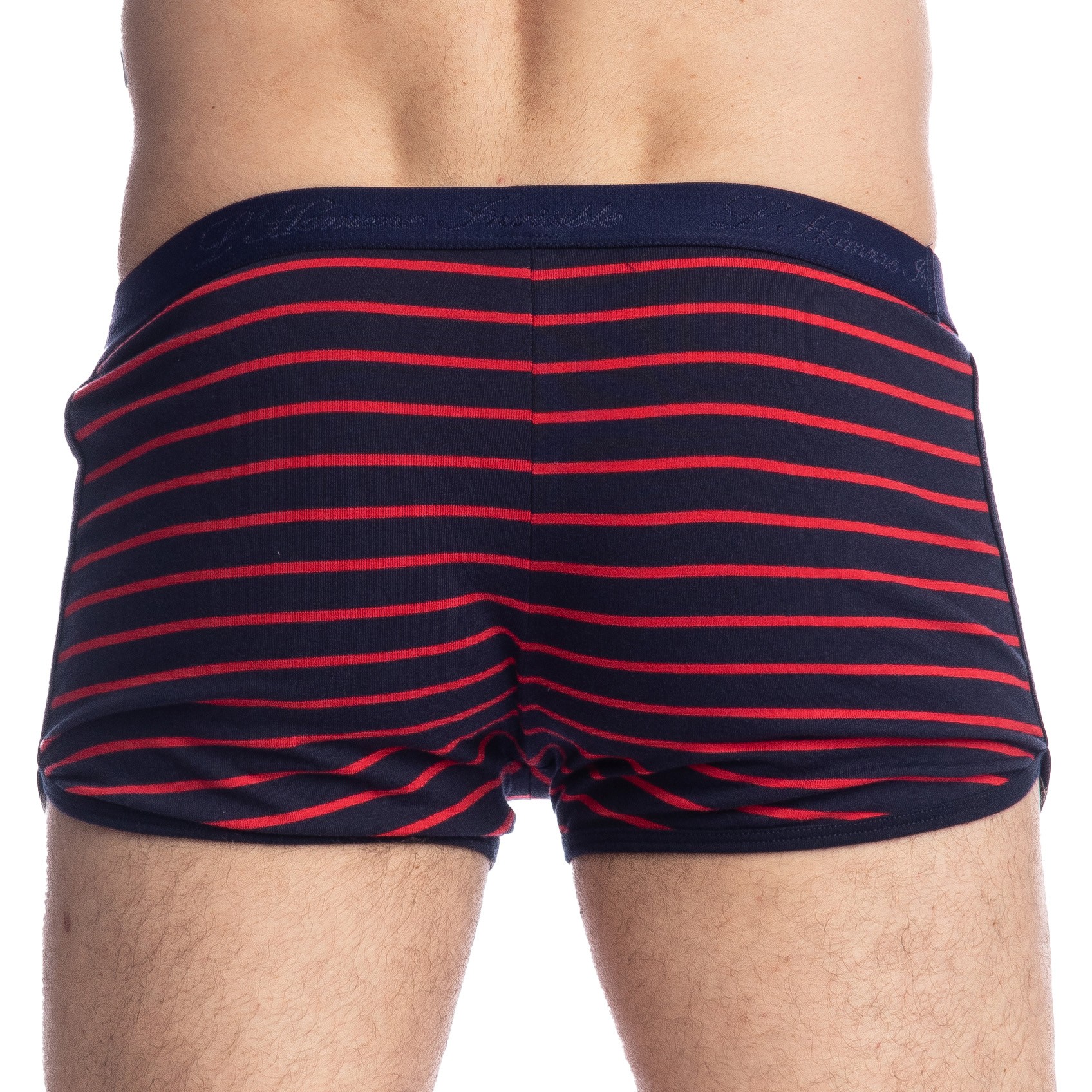 Querelle de Brest - Short Freedom bleu marine et rouge - L'Homme In...