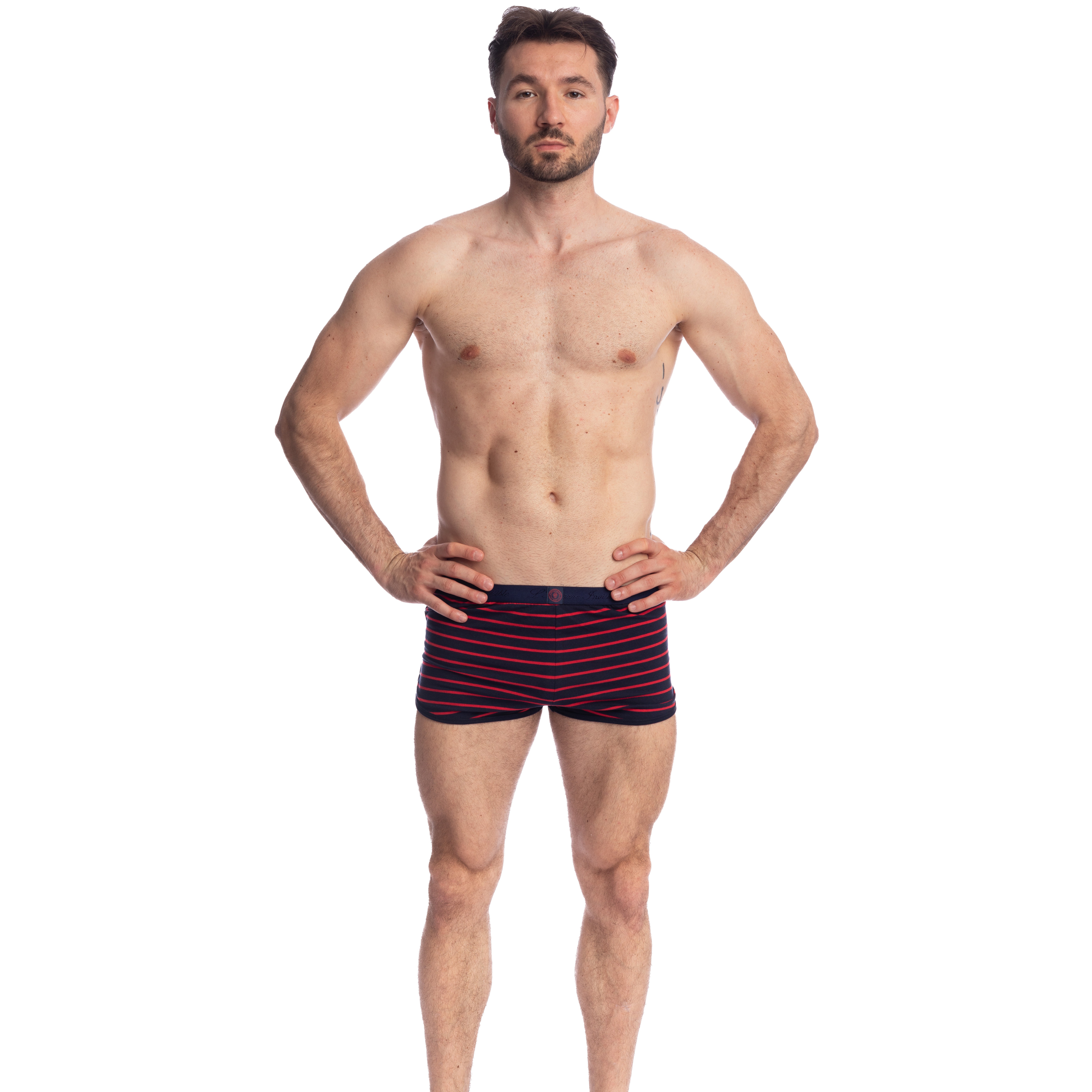 Querelle de Brest - Short Freedom bleu marine et rouge - L'Homme In...