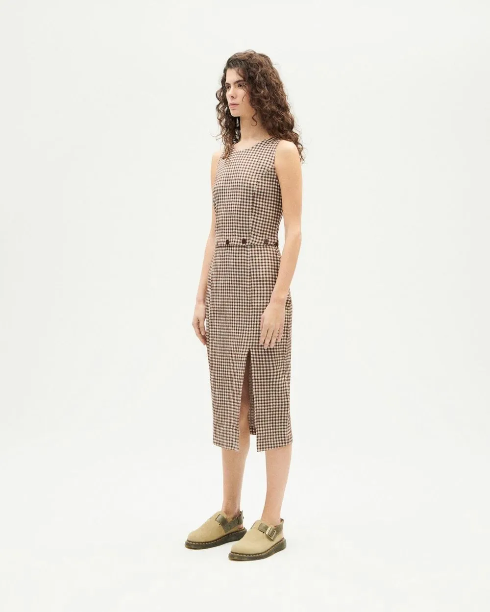 Robe 3 en 1 en coton bio | marron "chocolate seersucker wila dress" femme