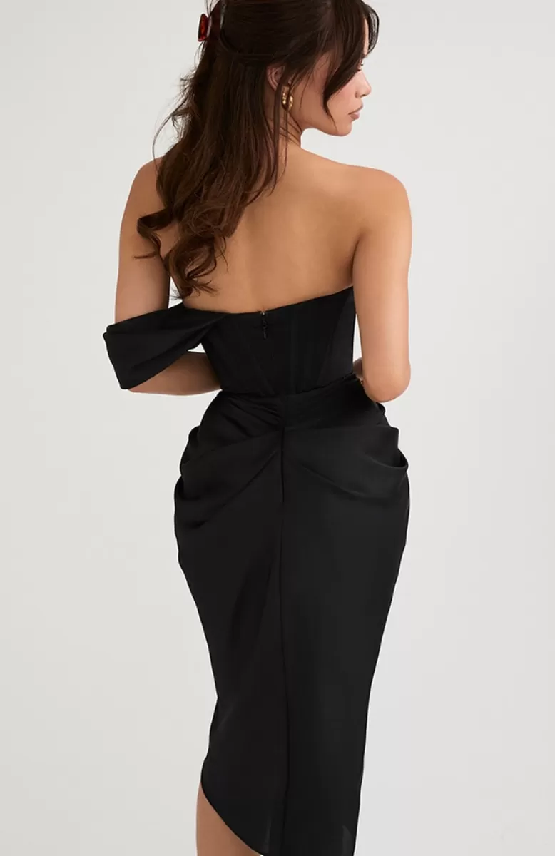 Robe avec corset noire