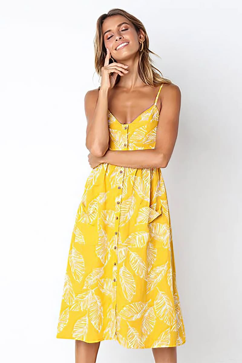 Robe Bohème Chic Jaune - Bérénice