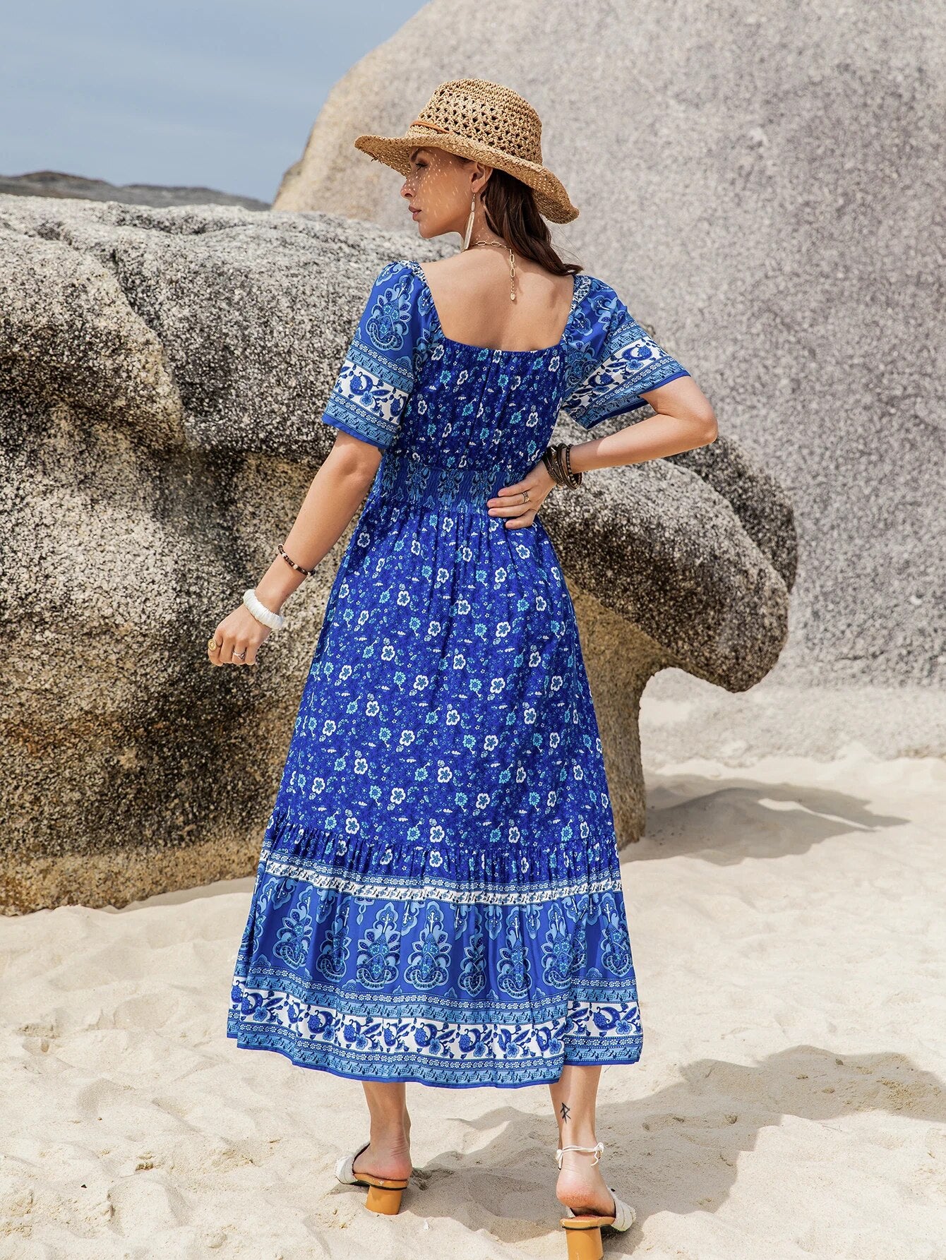 Robe bohème de vacances décontractée pour femme Kalgo